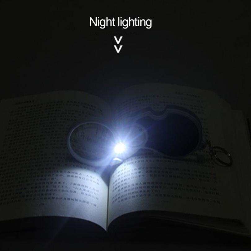 5X LED Light Folding  Magnifier, Handheld Pocket Magnifying Glass