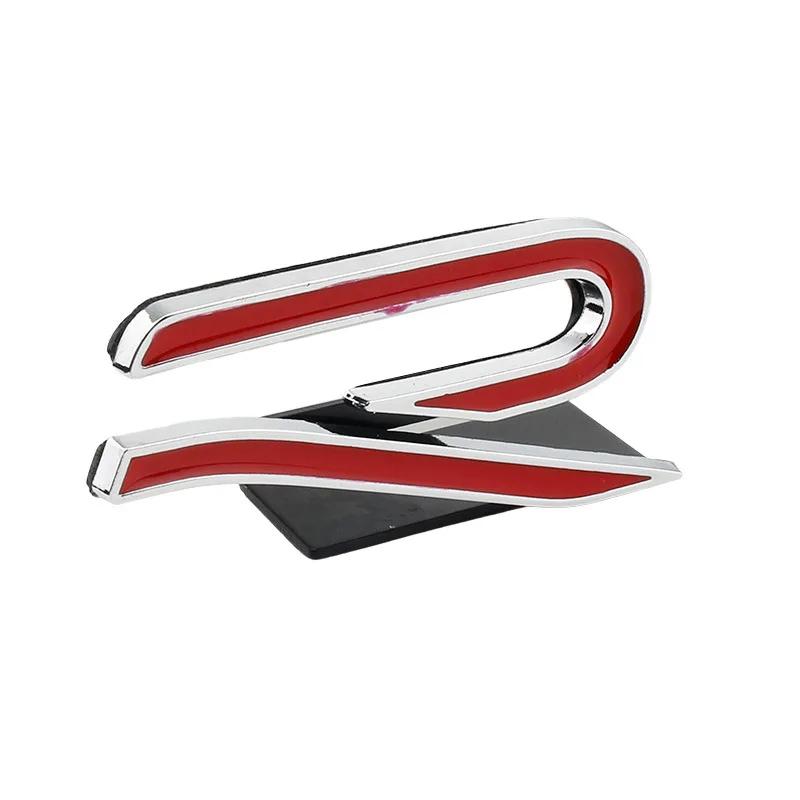 For VW R Rline Golf Scirocco Beetle Jetta Passat Tiguan Touareg 3D Metal Car Front Grille Emblem Stickers Accessories
