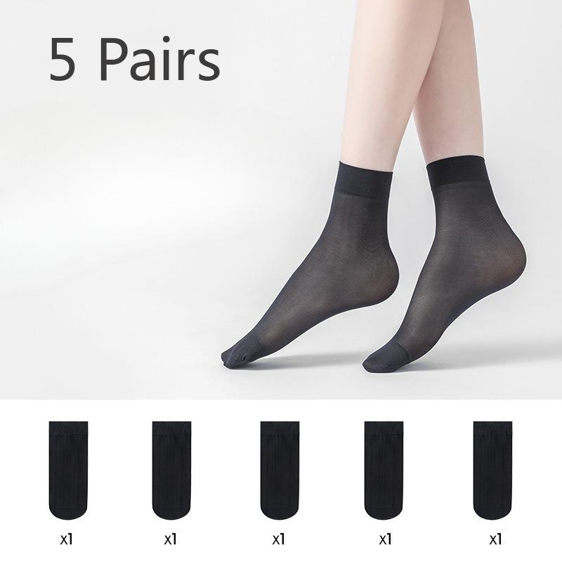 

5 Pairs of Women s Summer Ultra Thin Non Slip Invisible Anti Hook Wire Wire Socks 5 Pairs