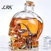 Unique Whiskey Decanter Skull Decanter, 3D Glass Liquor Bottle with Stopper, Novelty Smooth Pour Wine Dispenser for Home Bar, Gothic Gift Men