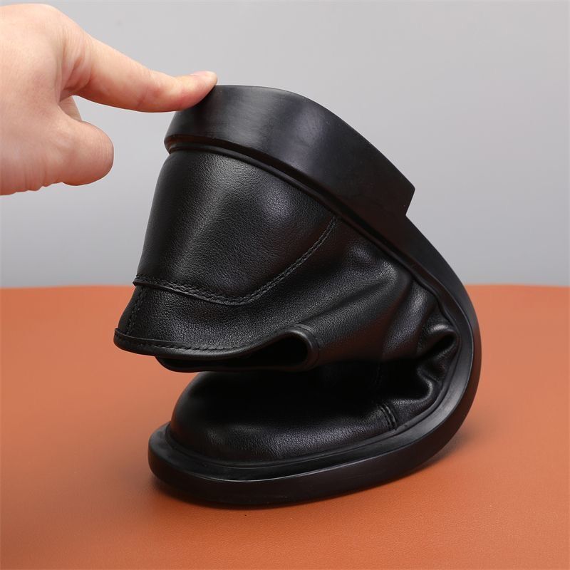 Винтажная мужская повседневная обувь из натуральной кожи — фото 6