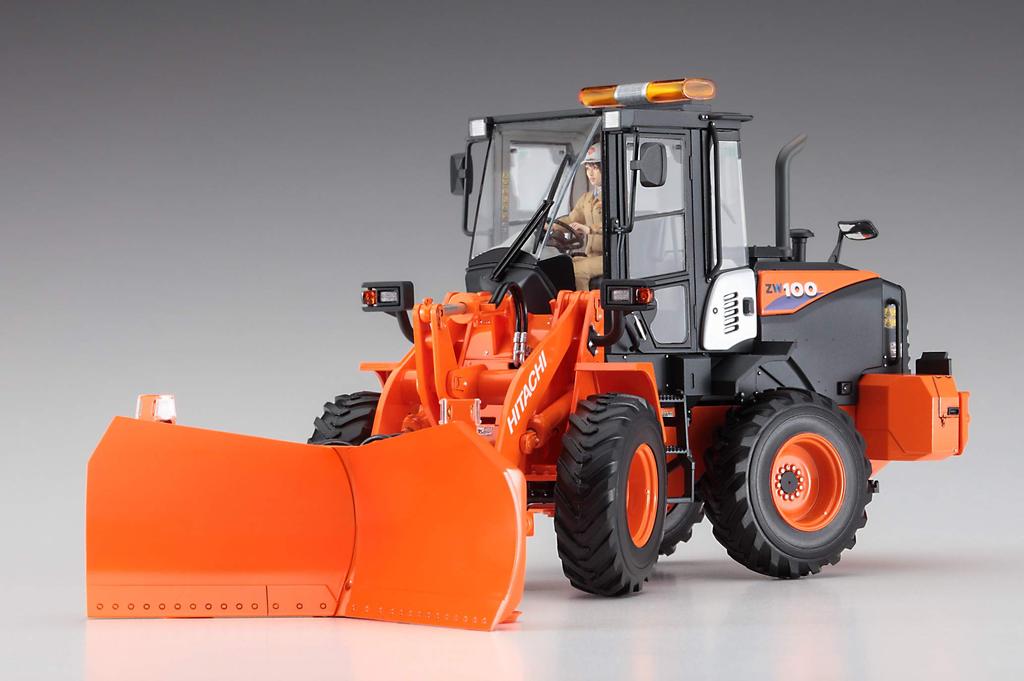 Hasegawa Hitachi Construction Machinery Kolový nakladač Specifikace Stroj Plastový Model 66102 1/35 ZW100-6 Multi-Plow (Odklízení sněhu)
