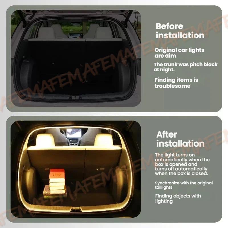 For 2010-2025 Honda Step Wgn Trunk light modification light Atmosphere lights White warm white Rear Trunk LED Light Bar