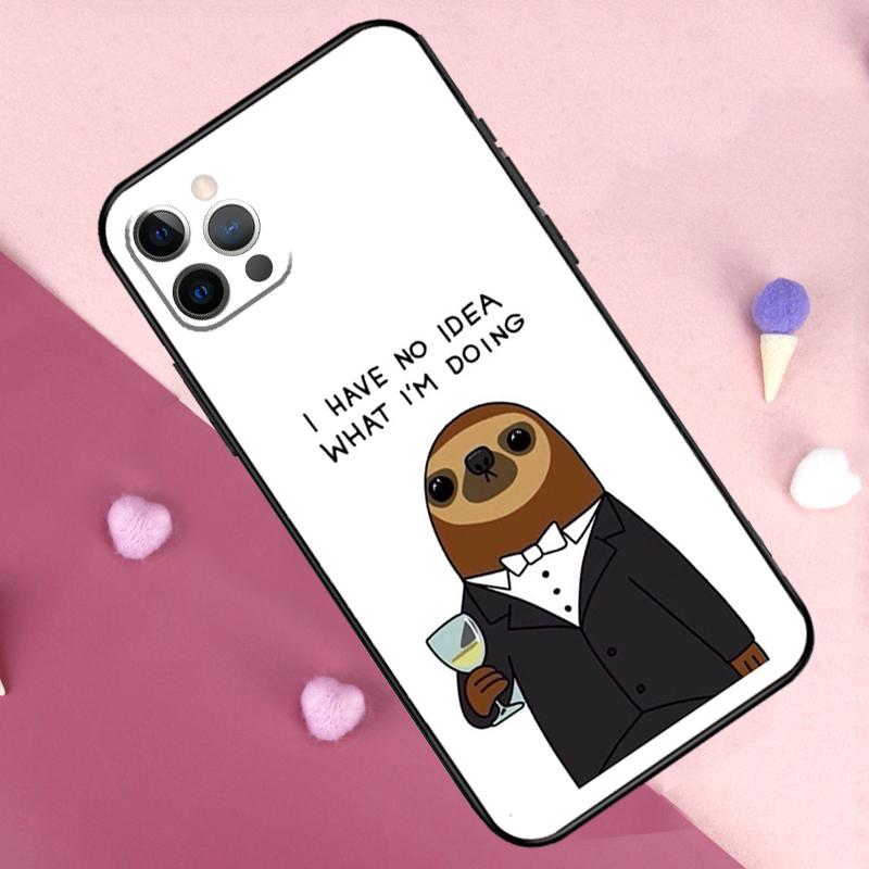 Sloth Animal Cute Phone Case For iPhone 17 Pro Max 17 Air 11 14 15 16 Pro Max Plus 12 13 Mini 16e Back Cover