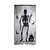 Halloween Türvorhang, Spitze Spinnennetz Kaminabdeckung, Gruseliges Skelett Hexe Fledermaus Druck Fenster Tür Vorhänge für Haus Innen Party Dekoration