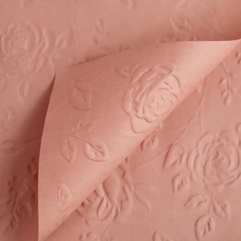 10pcs 58*58cm Art Paper Waterproof Flower Waterproof 3D Relief Art Paper Flower Valentine's Day Gift Packaging Kraft Papers Flower Shops Materials