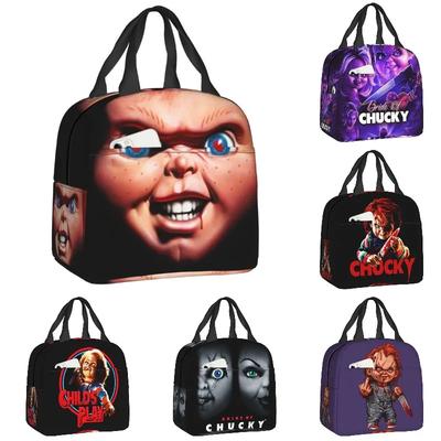 Lancheira térmica à prova de vazamentos Horror Killer Chucky para acampamento, viagem, filme infantil, refrigerador térmico, caixa Bento, mulheres e crianças