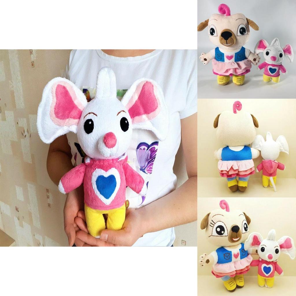 Kuscheliges Chip und Kartoffel Plüschtier Set Mops Maus Puppe