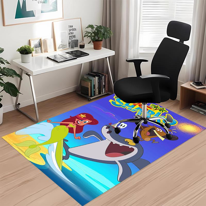 Tappeto Stampato Zig & Sharko, per Sedia da Ufficio Soggiorno Camera da Letto Cucina Decorazioni Regali.