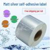 Matte Silver Waterproof PET Barcode Labels