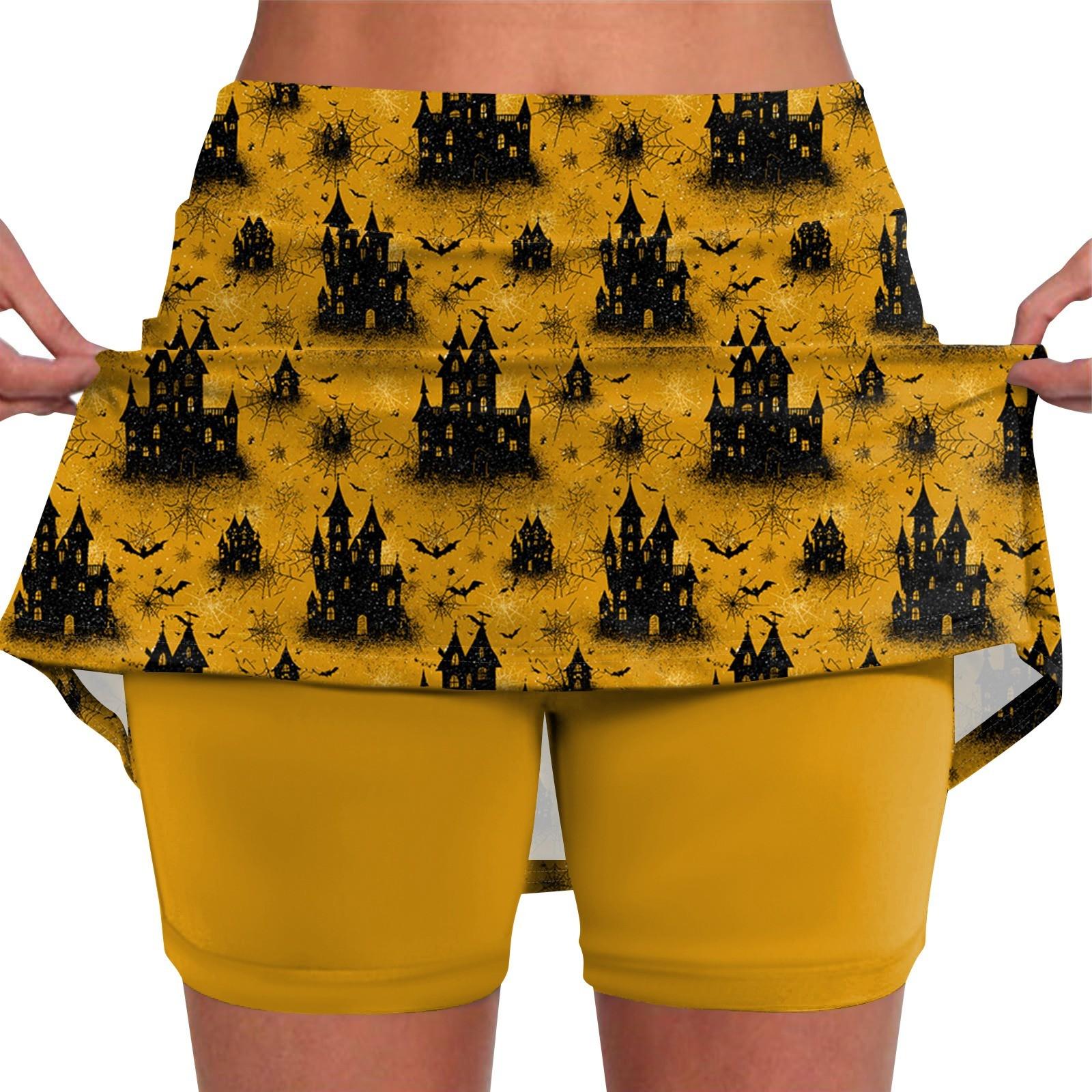 

Эластичные брюки-кюлоты для йоги для женщин, спортивные шорты с принтом, легкие узкие бегуны с высокой талией XL жёлтый