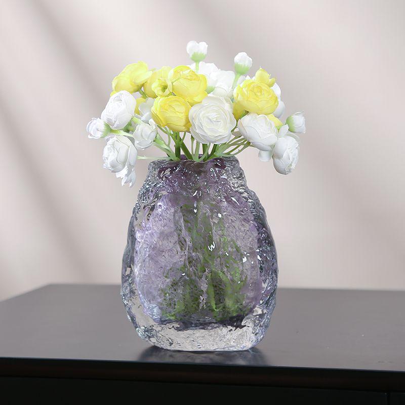 

Purple Art Glass Vase Ornament for Modern Living Spaces