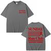 Sunday Run Club Training Print Tshirt Unisex Unisex Sport Fashion Harajuku Short Sleeve Top Pure Cotton Casual T Shirts Streetwear
