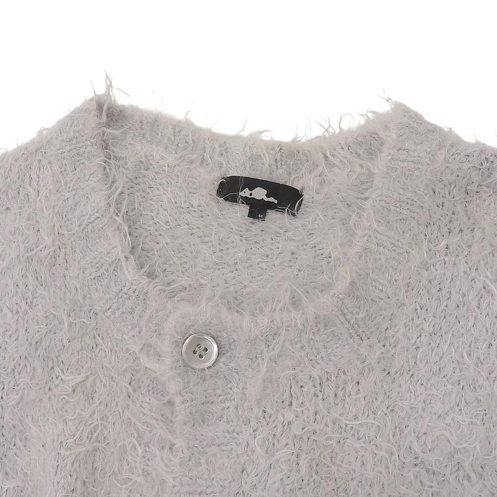 LAD MUSICIAN Men's Shaggy Knit Cardigan Top, Gray, Size 44, 2205-001 tops 44 grayUsed