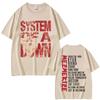 System of A Down Mezmerize Album Graphic T-shirts Men's Women Rock Vintage T Shirts Men's Cotton Oversized Short Sleeve T-shirts