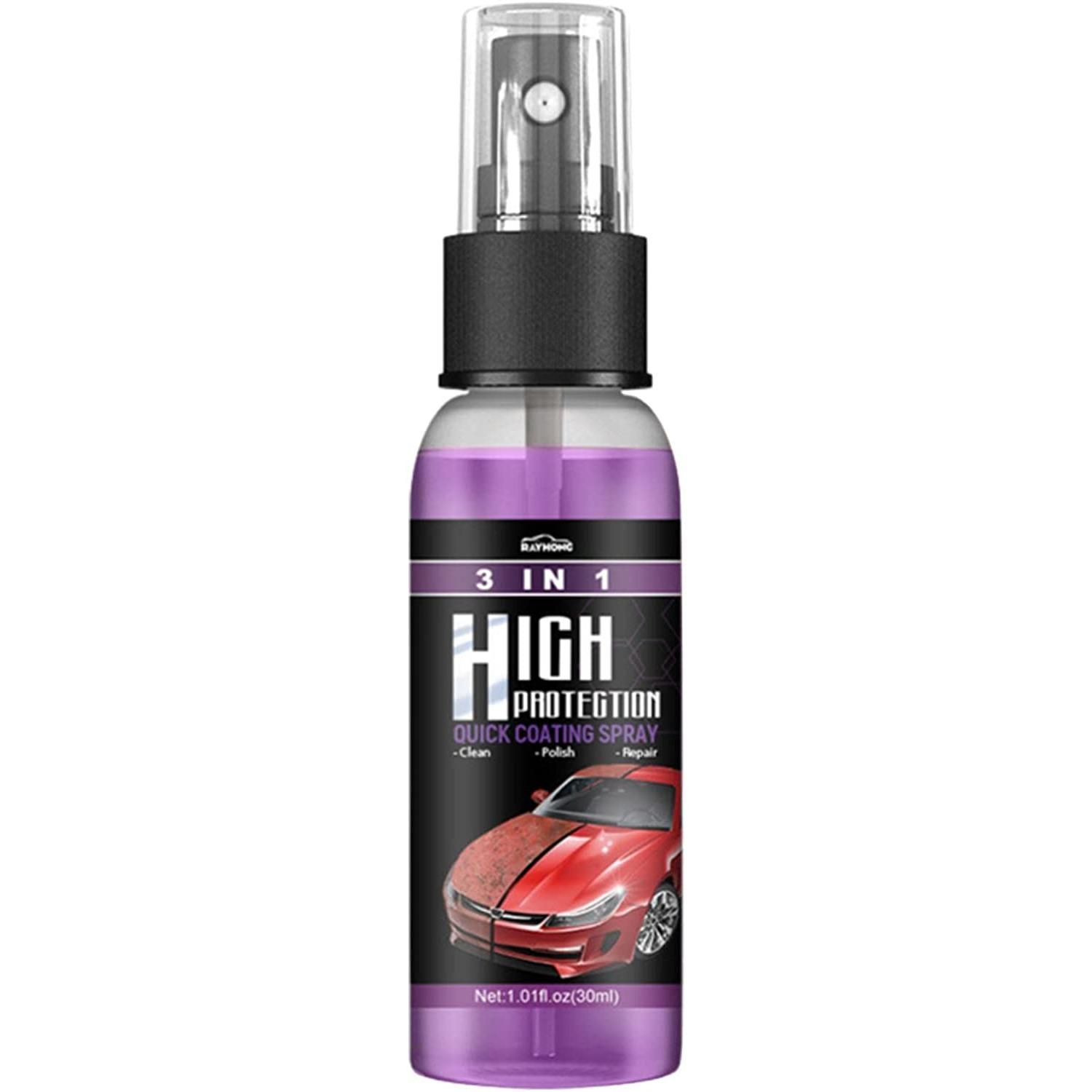 

Автомобильный нано-спрей для ремонта, нано-спрей 3-в-1 для удаления автомобильных царапин, ремонт автомобильной краски, наружный реставратор, керамическое спрей-покрытие, спрей для быстрого нанесения покрытия, автомобильный полироль 10.8*2.8*2.8cm,30ml