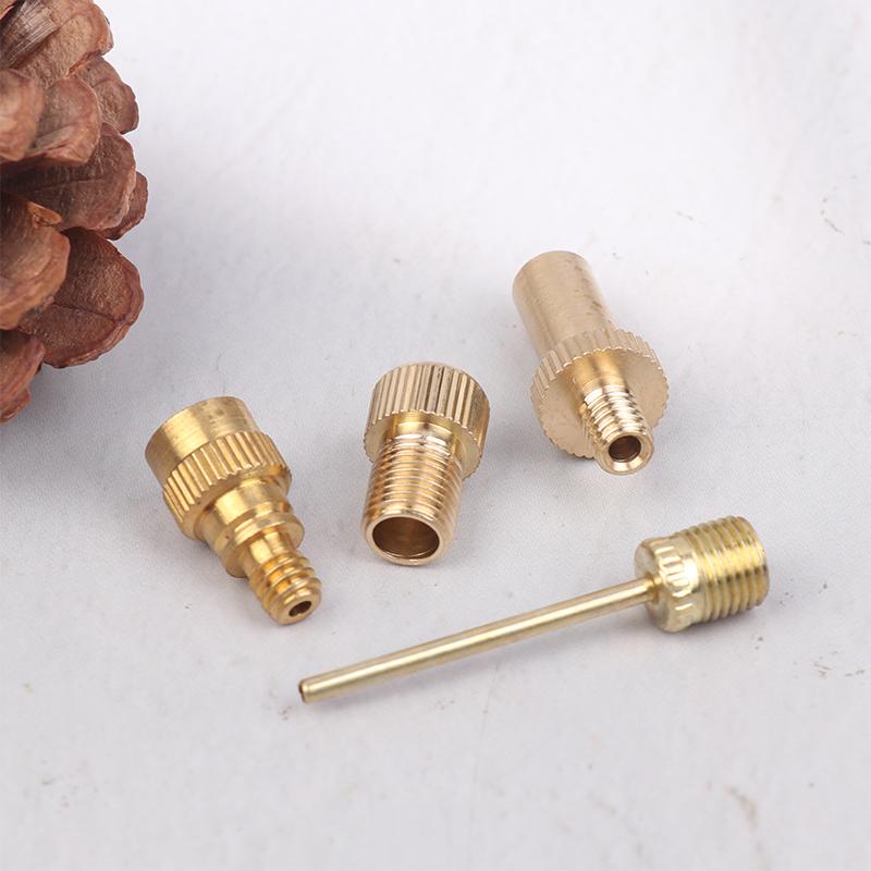 4Pcs/Set Bicycles Wheel Tire Transfer Valve Adapter Brass Valve Nozzle Adapter Road & Mtb Tire Pump Nozzle Connectors Set