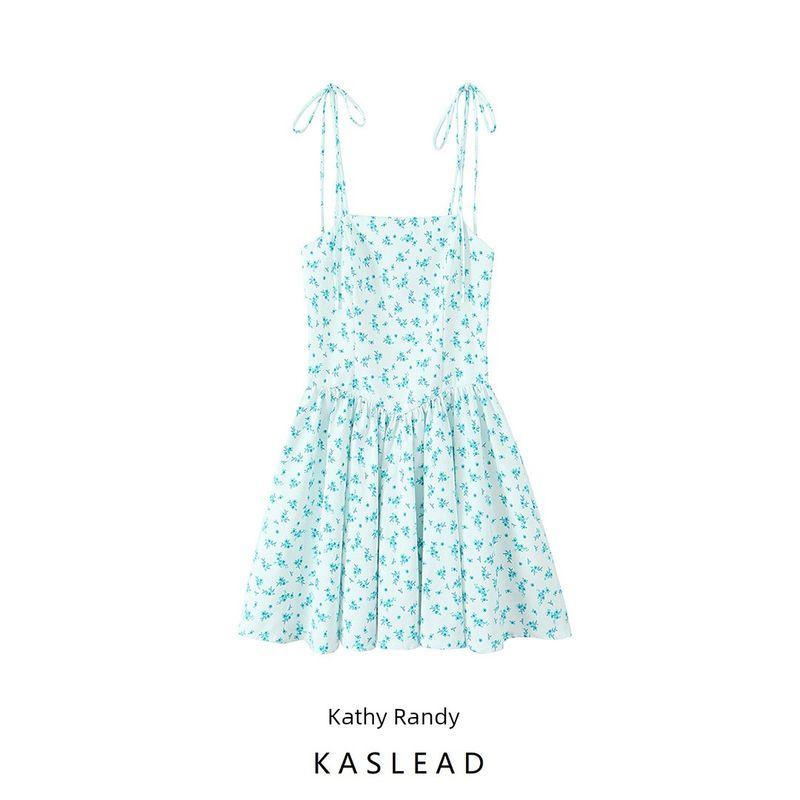 Kaslead New Arrival Women's Clothing Fashion Style Fashion Minimalist Flowers Print Dress 4661382