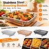 Stainless Steel Air Fryer Basket for Oven Even Heating Mesh Baking Tray  Dishwasher Safe