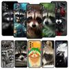 Phone Case for Samsung Galaxy A13 A15 A17 A07 A21S A22 A23 A25 A31 A73 A32 A52 A52S A41 5G Soft TPU Shell Cute Animal Raccoon