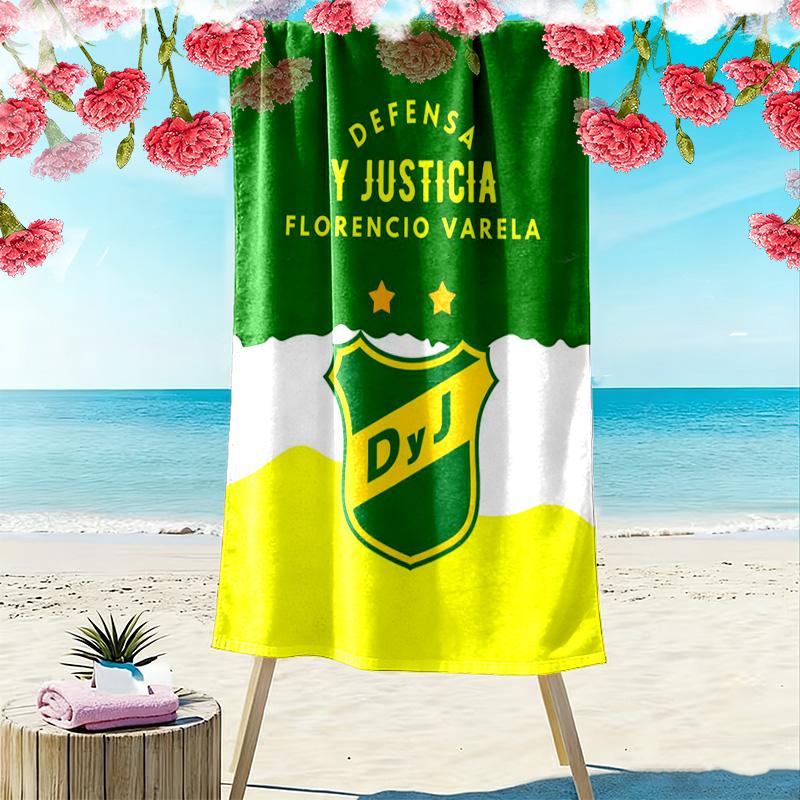 Defensa y Justicia Print Beach Towel, Large Soft Quick Dry Towel for Beach Camping Swimming