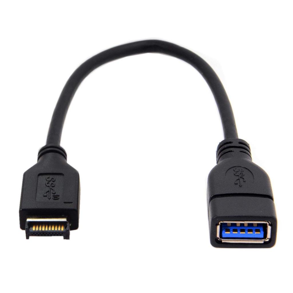 Cablecc USB Header předního panelu na USB Samice Prodlužovací kabel 20cm 3.1 3.0 Typ-A
