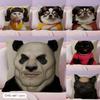Abstract Ugly Animal Funny Cute Cushion Cover Natural Linen Organic Fabric Double-Sided Printing Sofa Home Decor Pillow Case
