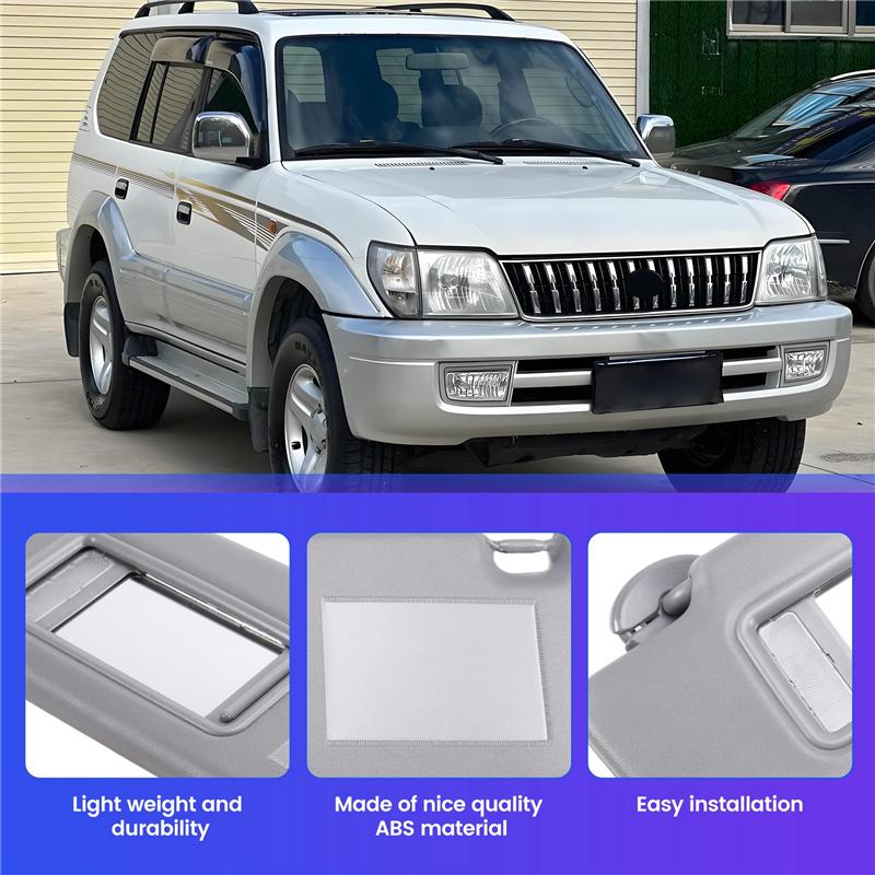 Auto-Sonnenblende für Toyota Land Cruiser Prado 120 TRJ RZJ LJ KZJ KDJ GRJ Autozubehör 7431060890B1 Linkslenker
