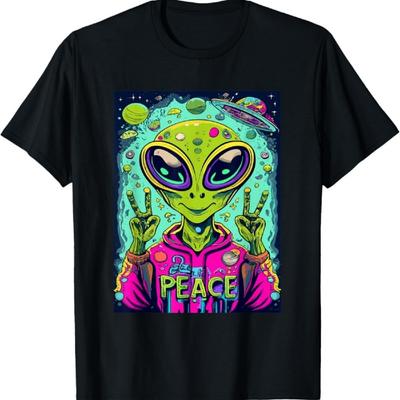 Retro Alien Lover UFO Abduction Team Alien T-Shirt