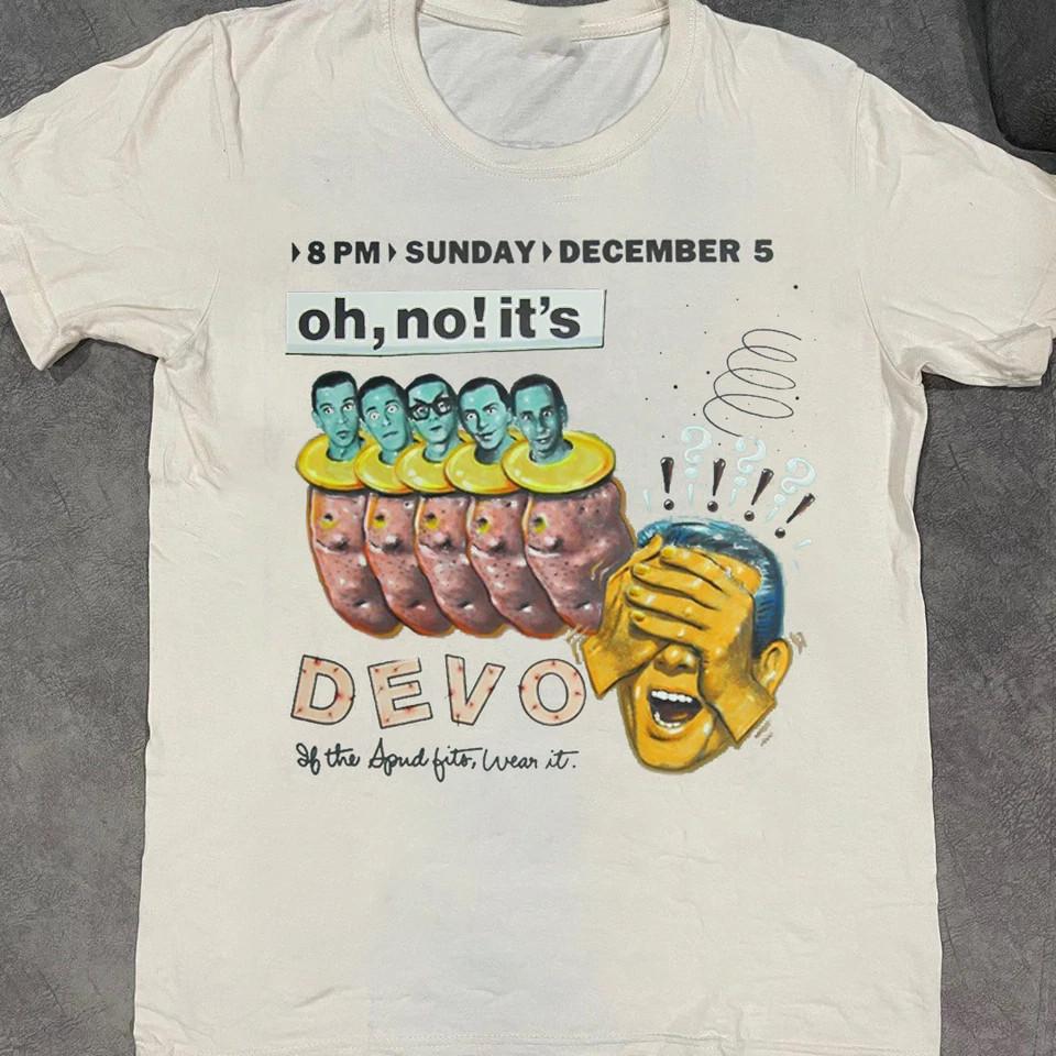 New Popular Devo Band Oh No It s White S to 5XL Concert Shirt SG489 S разноцветный