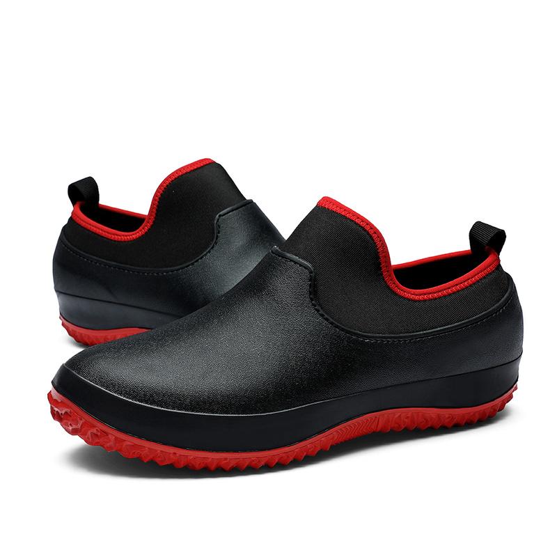 Herren-Regenschuhe in Übergröße, modische Low-Top-Regenstiefel, rutschfeste Angelschuhe, Küchenarbeitsschuhe, kurze Gummistiefel für Herren