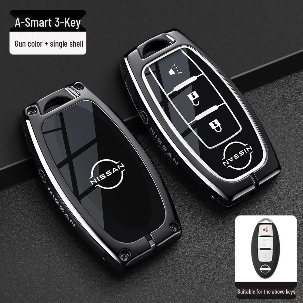 Nissan Schlüsseltasche Abdeckung: Passt für neue Sylphy, Teana, Tiida, Qashqai, X-Trail, Bluebird Modelle, Inklusive Schlüsselanhänger für Männer