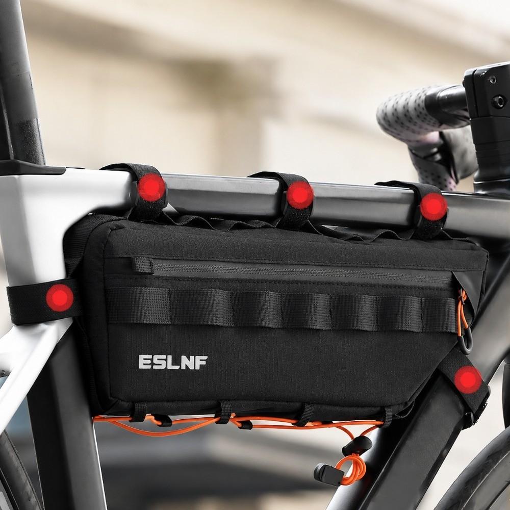 Polyester Bike Frame Bag 2.6L Bike Triangle Bag Durable Bike Storage Bag  Road Biking