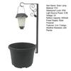 Solar Lamp Post with Planter 2-in-1 Solar Powered Light Plant Pot Waterproof Decorative Light for Garden Yard Front Porch