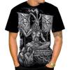 Summer  Devil Satan Print T-shirt 3D Men Short Sleeved Tee Shirt Fashion Harajuku Hip Hop Casual Unisex Streetwear