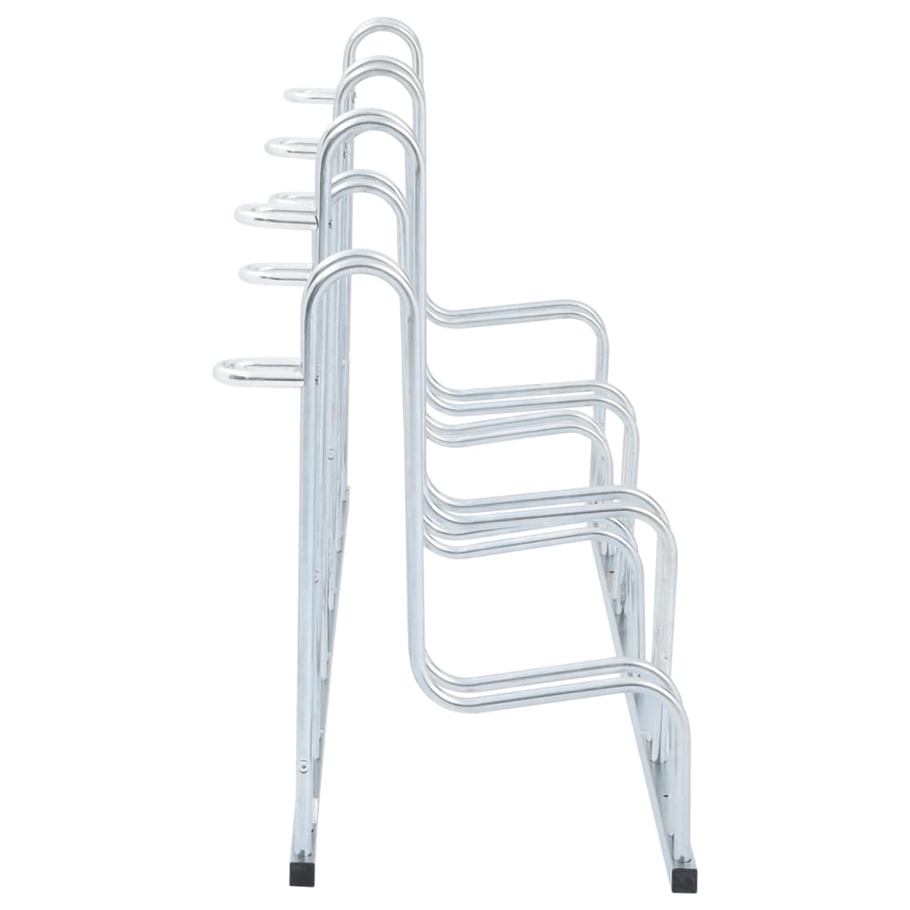 Vidaxl 6-Bike Stand, Freestanding, Galvanized Steel