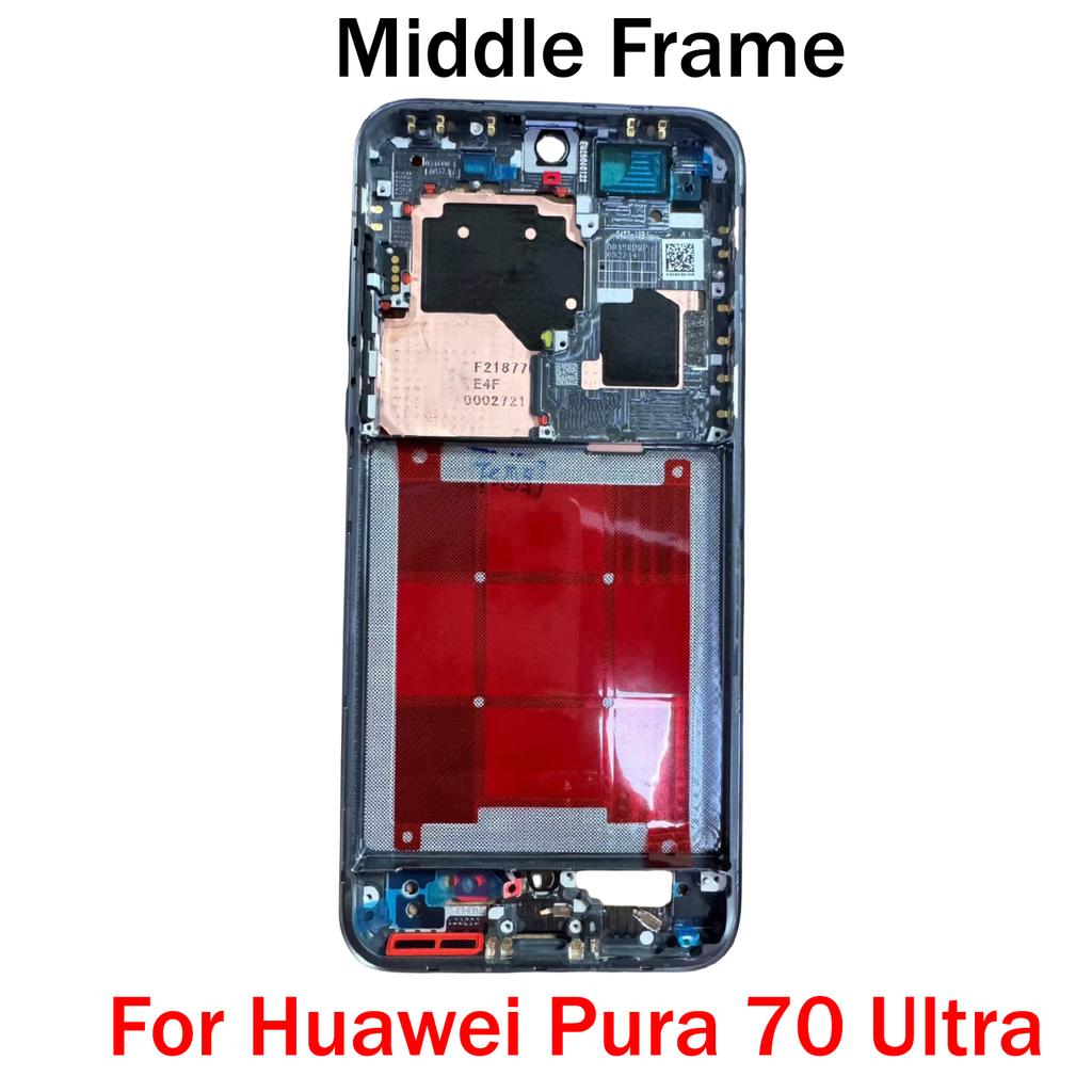 OG For Huawei P20 P30 P40 P50 P50E P60 P70 Pro Plus Ultra Art Middle Frame Housing Front LCD Bezel Cover With Side Button
