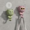 Wall Hanging Cat Blink Eyes Hook Free Punching Key Holder Cartoon Cat Hooks  Entrance