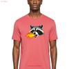 Raccoon Breathing Fire 1 Unisexs T Shirt 100 Cotton Casual Summer Wear Vintage Soft Versatile Unisex Comfortable Stylish