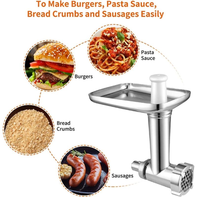 Meat Grinder Attachment Stainless Steel Meat Grinder Accessory Versatile Meat Grinder Plate Must Have Tools for Kitchen