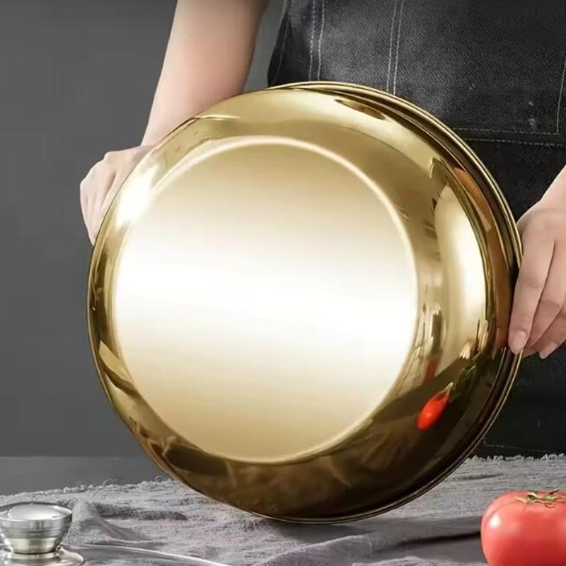 Extra Thick Stainless Steel Bowl Household Large Capacity Baking Bowl Suitable for Mixing Dough Stirring Salads Multi-purposed