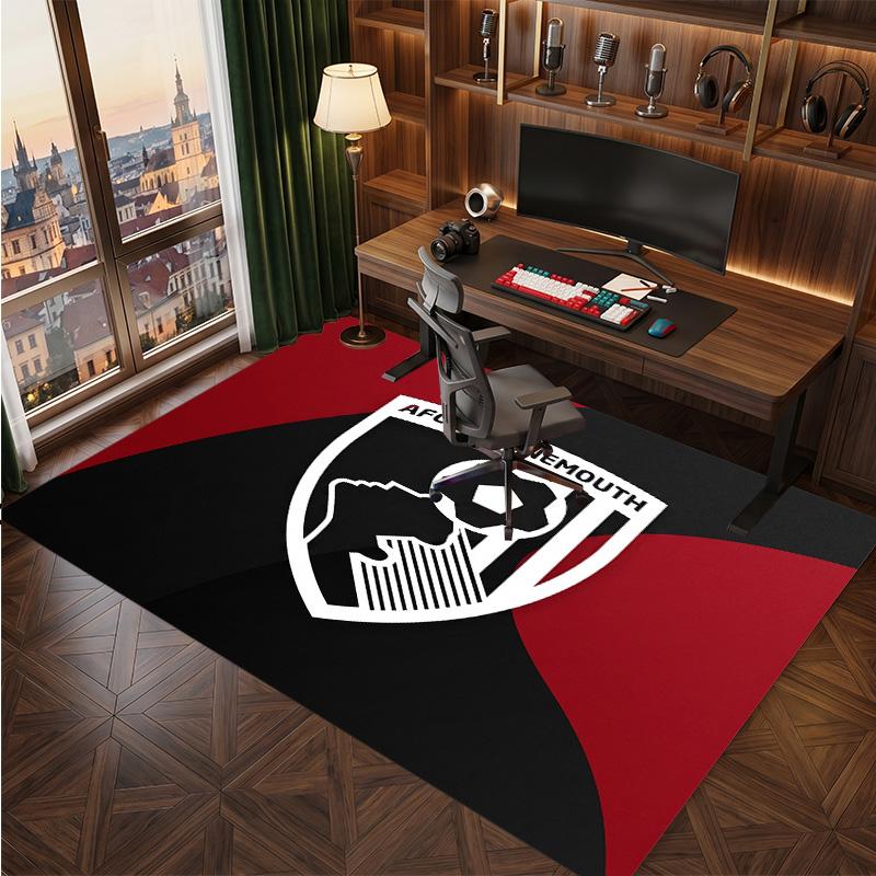 Tappeto in Velluto di Cristallo con Stampa del Bournemouth Football Club, Comodo Assorbente d'Acqua Antiscivolo Tappeto per Pavimenti Interni