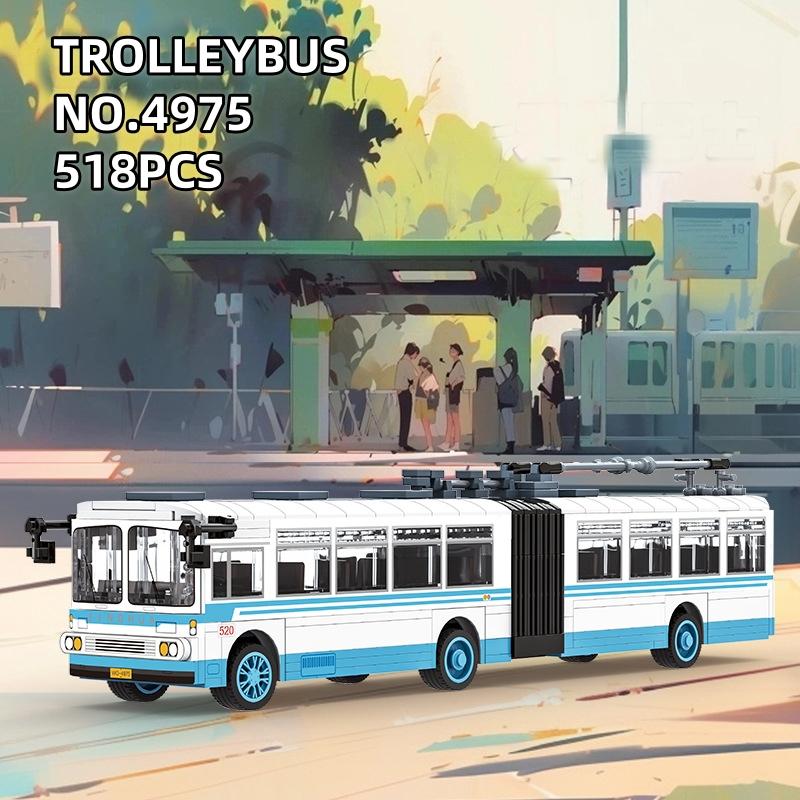 518 Teile Spurloser Bus Bausteine Kleine Steine Kreatives Lernspielzeug für Kinder Kinder STEM Lernbus Konstruktion