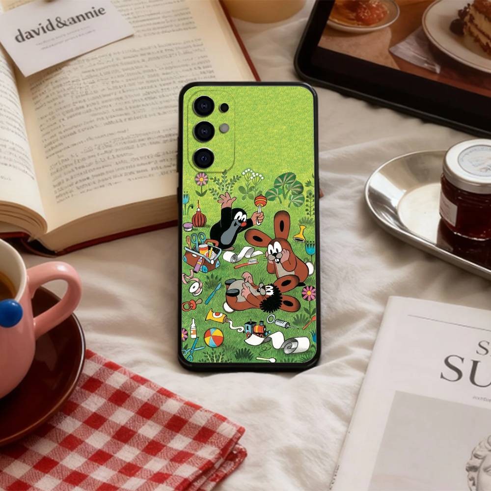 S-Sweet Cartoon T-The L-Little Mole Phone Case For Samsung S 25,24,23,22,30,21,10,9,Ultra,Plus,Lite,FE,4,5 G Soft Black Case