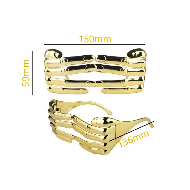 Gold Fingers Glasses Women One Piece Bar for Party Cosplay Extraordinary Fashion Novelty Hand Shape Headgear