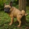 Statue de Bouledogue Français Drôle Créative Artisanat en Résine de Haute Qualité Décoration pour Jardin Extérieur Maison Patio Cour