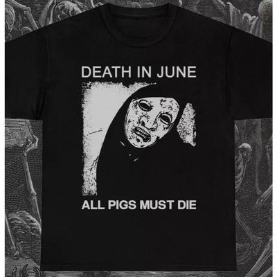 Death in June All Pigs Must Die Tričko Hudební skupina Rock Punk Metal Unisex tričko Grafické tričko s krátkým rukávem Unisex Muži Ženy Léto