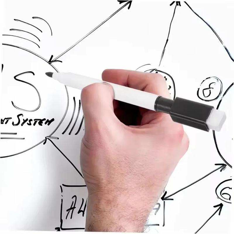 Magnetic Dry Erase Markers with Eraser Cap White Board Marker for Office Whiteboards Drawing Pen Dry Erase with Built-in Eraser