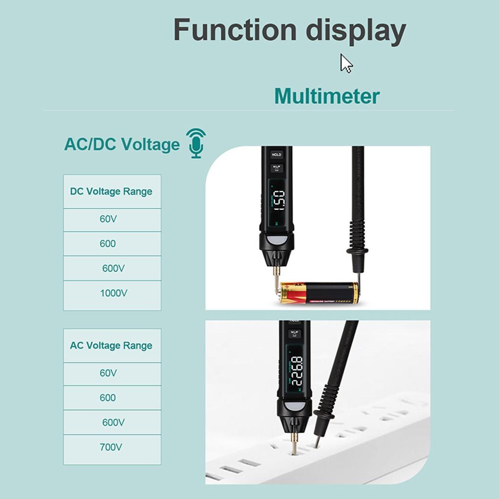 

Измерительный электрический тестовый мультиметр, тестер напряжения типа ручки, 6000 отсчетов