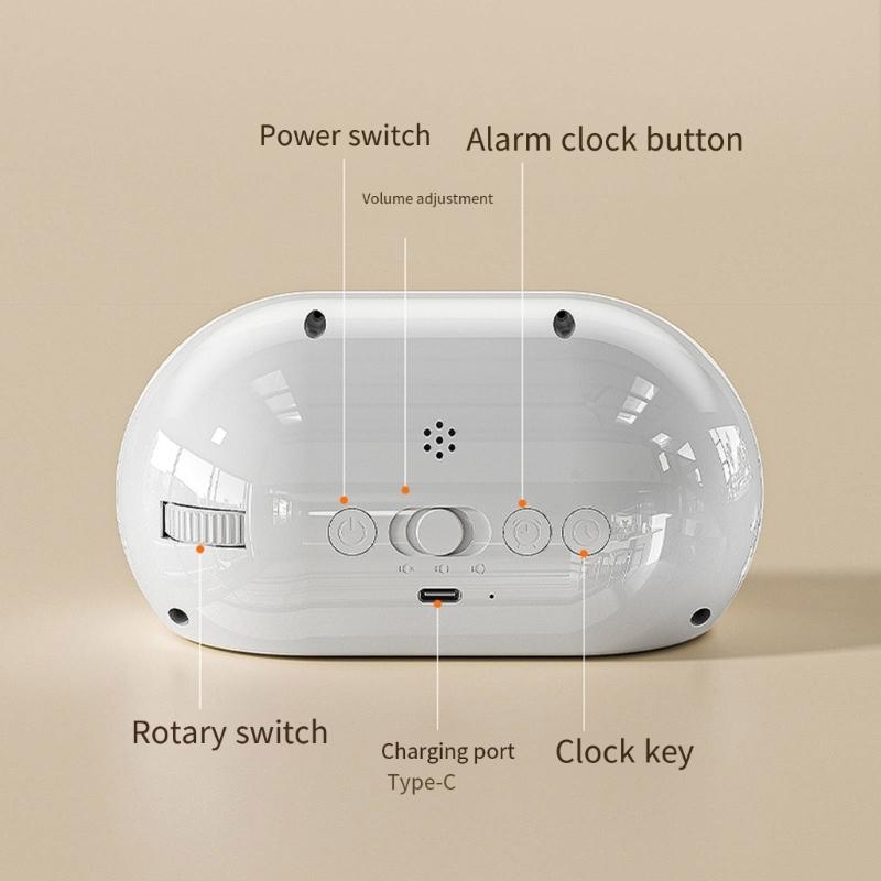 Intelligent Digital Alarm Clock Extra Loud Alarm Rechargeable LED Display Timer For Deep Sleepers Contemporary Design
